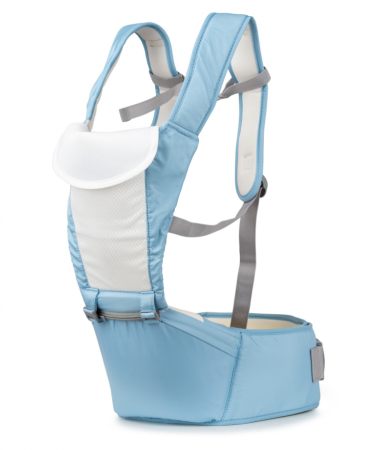 Marsupiu transport bebe - Marsupiu cu scaunel Juju HugMeTight, Albastru