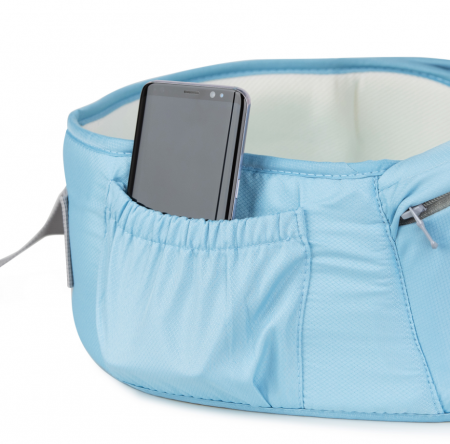 Marsupiu cu scaunel Juju HugMeTight, Albastru [3]