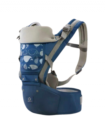 Marsupiu transport bebe - Marsupiu Ergonomic pentru Bebe, cu Scaunel, 3-25 Kg, All Season, Bubu-Still®, Bumbac,10 Pozitii, albastru ciel