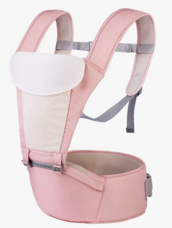 Marsupiu transport bebe - Marsupiu Ergonomic pentru Bebe cu Scaunel, 3-25 Kg, All Season, Roz