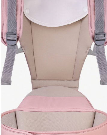 Marsupiu Ergonomic pentru Bebe cu Scaunel, 3-25 Kg, All Season, Roz [2]