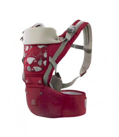 Pentru bebe - Marsupiu Ergonomic pentru Bebe, cu Scaunel, 3-25 Kg, All Season,Bubu-Still®, Bumbac,10 Pozitii, rosu