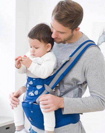 Marsupiu Ergonomic pentru Bebe, cu Scaunel, 3-25 Kg, All Season,Bubu-Still®, Bumbac,10 Pozitii, roz [3]