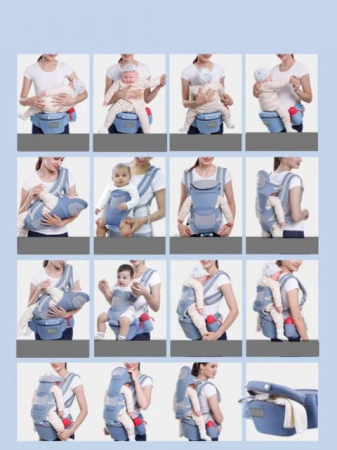 Marsupiu gri cu scaunel, 0-3 ani [4]