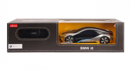 Masina Cu Telecomanda Bmw I8 Argintie Scara 1 La 24 [1]