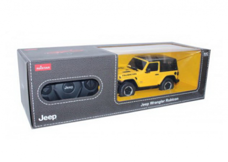 Masina Cu Telecomanda Jeep Wrangler Rubicon Galben Cu Scara 1 La 24 [1]