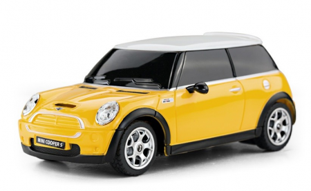Masina Cu Telecomanda Mini Cooper Galbena Cu Scara 1 La 24 [2]