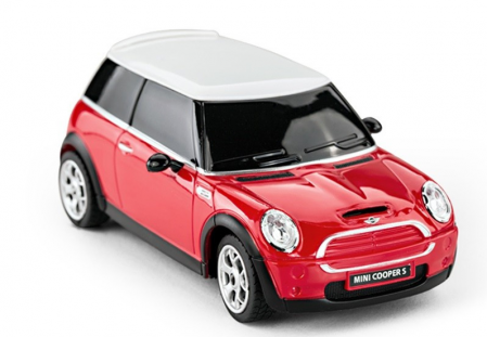 Masina Cu Telecomanda Mini Cooper Rosie Cu Scara 1 La 24 [1]