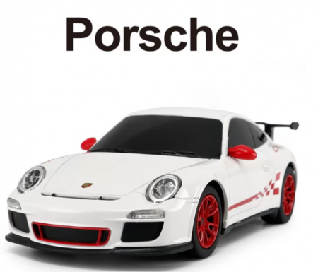 Masina cu telecomanda porsche gt3 rs alb cu scara 1 la 24 [2]