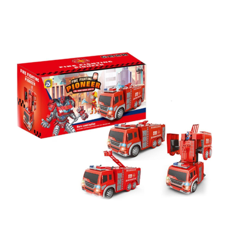 Roboti - Masina Pompieri Transformabila in robot ,Cu Baterii