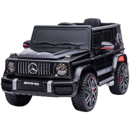 Vehicule transport - Masinuta electrica Chipolino SUV Mercedes G63 AMG cu scaun din piele si roti EVA black