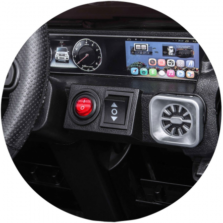 Masinuta electrica Chipolino SUV Mercedes G63 AMG cu scaun din piele si roti EVA black [11]