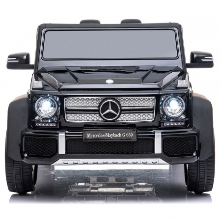 Masinuta electrica Chipolino SUV Mercedes Maybach G650 black cu scaun din piele si roti EVA [1]