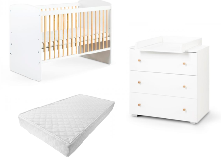 Pentru bebe - Mobilier Camera copii Si Bebelusi KLUPS Karolina Alb Natur