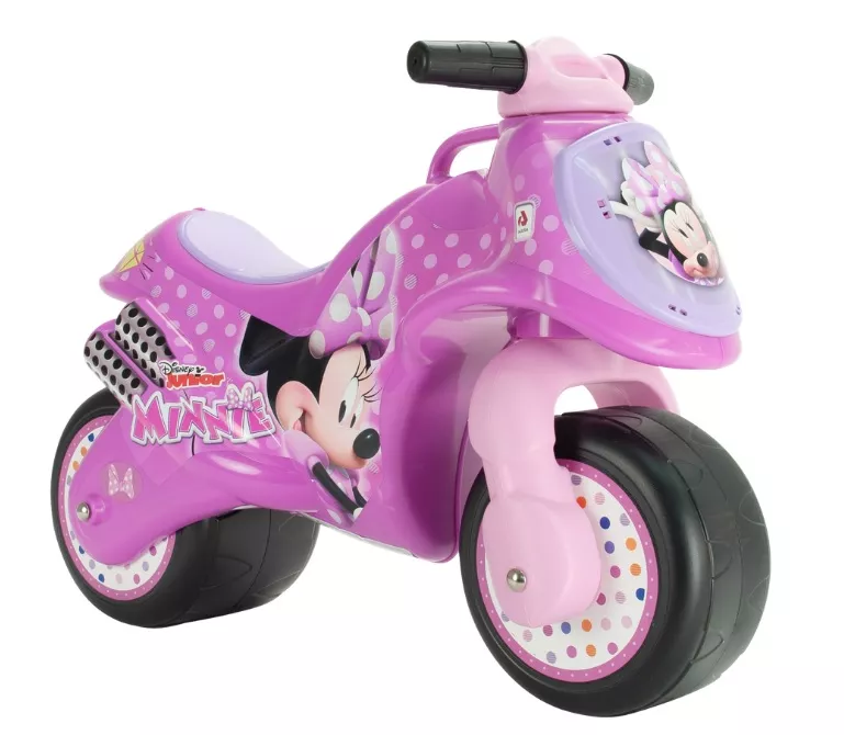 Jucarii - Moto Ride-on Neox fara pedale pentru copii Injusa, licenta Disney, Minnie Mouse, 18-36 luni, Roz