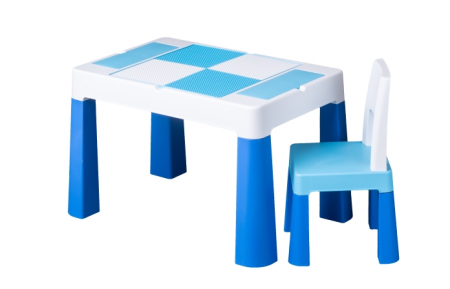 Centre de activitati - Set masa si scaun, 2 fete, compatibil piese lego