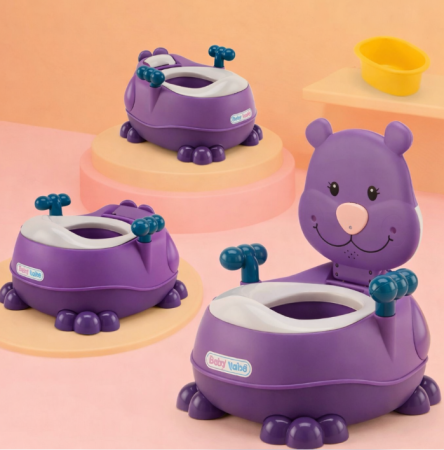 Olite - Olita ergonomica, ursulet, antiderapanta, cu manere, mov