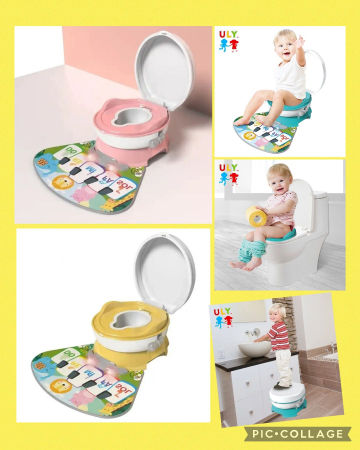 Olita muzicala, 3 in 1, cu covoras muzical detasabil, reductor si tub de scurgere, verde [2]