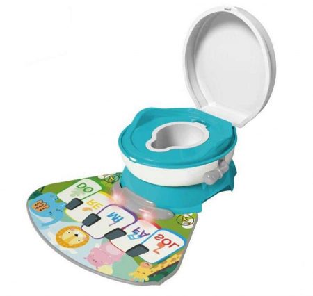 Olite - Olita muzicala, 3 in 1, cu covoras muzical detasabil, reductor si tub de scurgere, verde