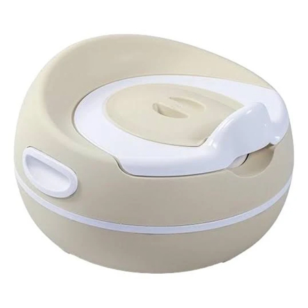 Pentru bebe - Olita Premium, cu capac, Bej, 15.5x33.5x34.5 cm - Dolu