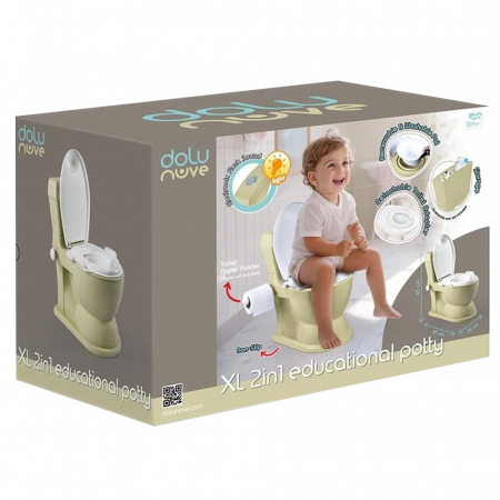 Olita tip WC, cu sunet, XL, 2in1, Verde - Dolu [1]