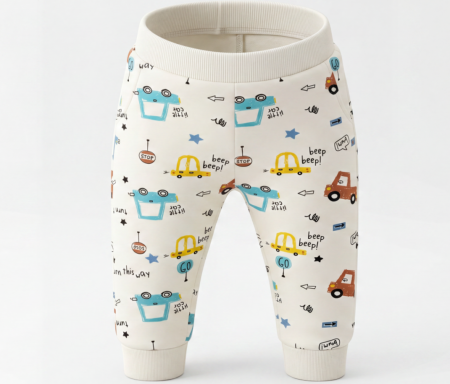 Pantaloni de casa - Pantaloni copii, Model masinute