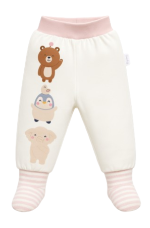 Pantaloni de casa - Pantaloni cu soseta, pentru fetite, calitate premium, Model Animalute