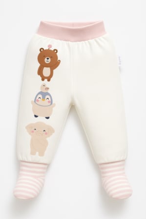 Pantaloni cu soseta, pentru fetite, calitate premium, Model Animalute [1]