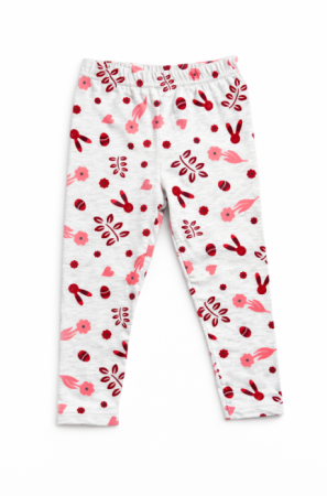 Pantaloni-colanti - Pantaloni fete, tip colant, Cu imprimeu iepuras