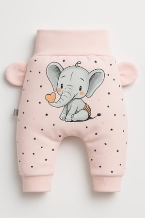 Pantaloni de casa - Pantaloni, pentru fetite, calitate premium, Model Elefantel