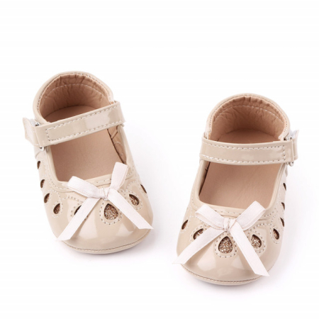 Fetite - Pantofiori din lac crem