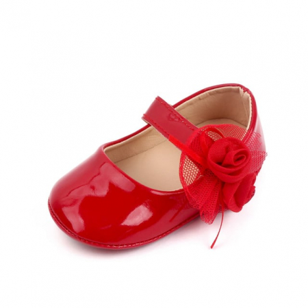 Pantofiori rosii din lac cu trandafiras [1]