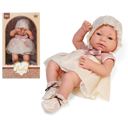 Papusi, plusuri, zane si figurine - Papusa, bebelus, cu mimica realista, 38 CM