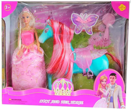 Papusi, plusuri, zane si figurine - Papusa cu calut