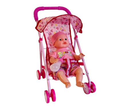 Papusi, plusuri, zane si figurine - Papusa cu carucior,Any