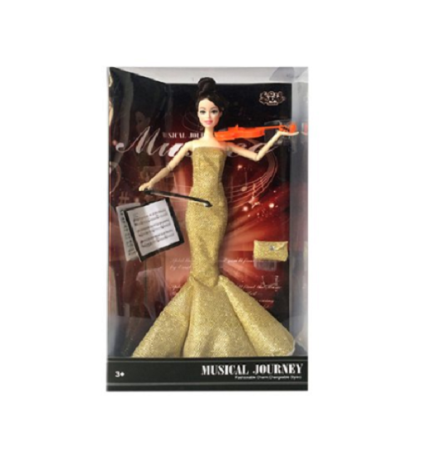 Papusi, plusuri, zane si figurine - Papusa eleganta cu vioara