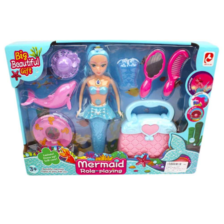 Papusi, plusuri, zane si figurine - Papusa Sirena Cu Accesorii + Delfin