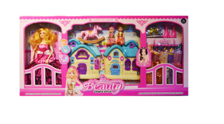 Papusi, plusuri, zane si figurine - Papusi Beauty Style cu garderoba , casuta si accesorii