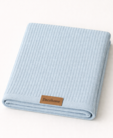 Paturele - Pătură tip fagure, pentru primavara-vara, 85x80 cm, albastra
