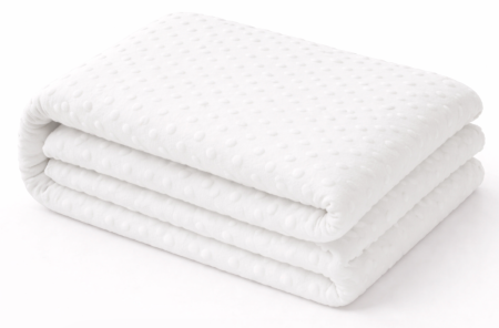 Păturele - Păturica bebe, 85x75cm, model Bubble, Alba