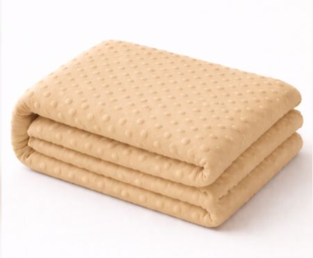 Haine bebe fetite - Păturica bebe, 85x75cm, model Bubble, Mustar