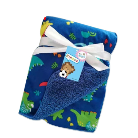 Paturele - Paturica bebe , imblanita, 98 X 80 cm, bleumarin