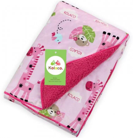 Păturele - Paturica bebe , imblanita, 98 X 80 cm, roz