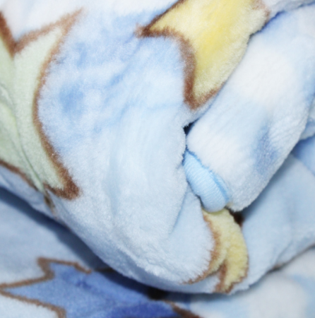 Paturica groasa pentru bebelusi, albastra, 120x100 cm [1]