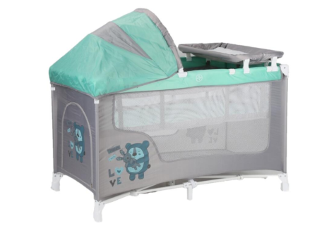 Patuturi si tarcuri pliabile - Patut bebelusi-Doua nivele-patut si tarc, Albastru,Masuta cu centimetru pentru infasat