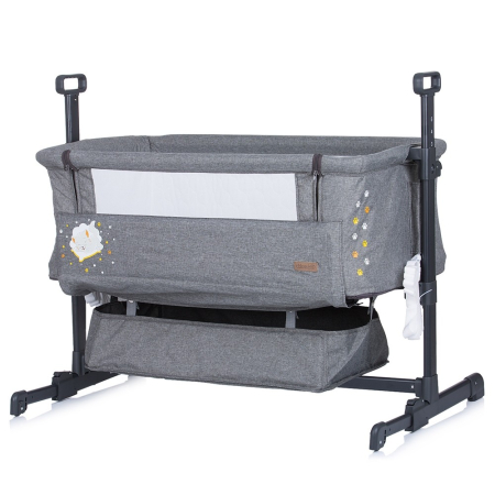 Patut Co-Sleeper Chipolino Close To Me platinum,Inaltime reglabila in 5 pozitii, cu pozitie anti-reflux,Functie de leganare [1]