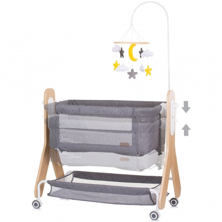 Patut Co-Sleeper Chipolino Heart 2 Heart, Cu carusel inclus, Atasabil de patul parintilor [2]