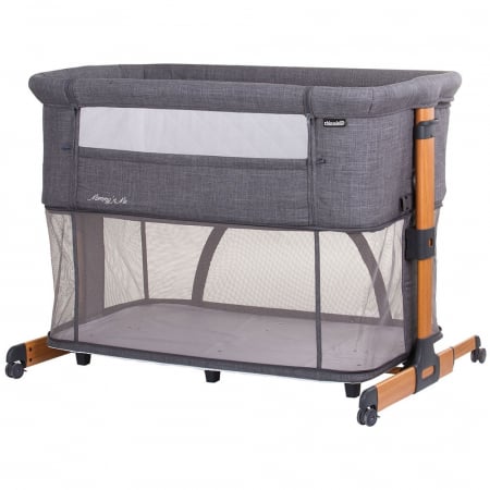 Patuturi si tarcuri pliabile - Patut Co-Sleeper si Tarc Chipolino Mommy 'n Me graphite wood, pozitie anti-reflux
