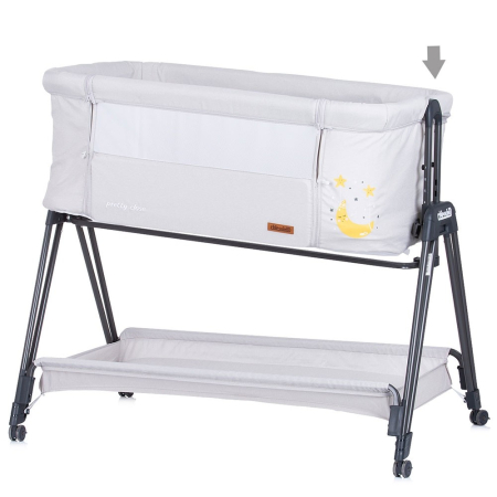 Patut Co-Sleeper Chipolino Pretty Close platinum,Inaltime ajustabila in 5 pozitii, cu pozitie anti-reflux [1]