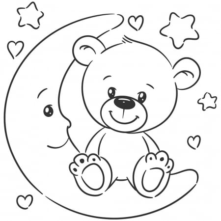 Patut copii din lemn Hubners Calisto Ursulet 120x60 cm maro cu sertar [1]